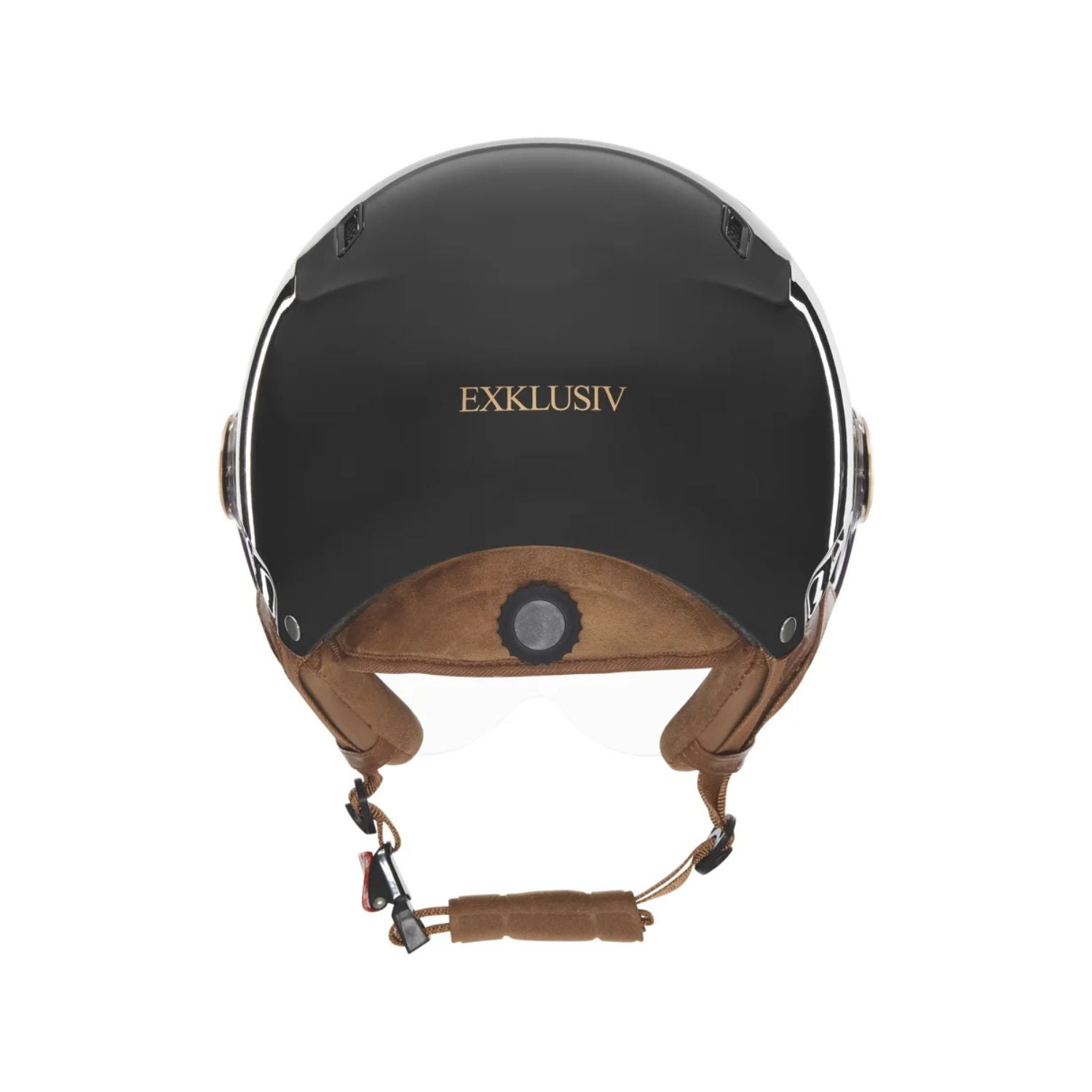 Vue arrière du casque vélo Exklusiv E-Bike II noir brillant
