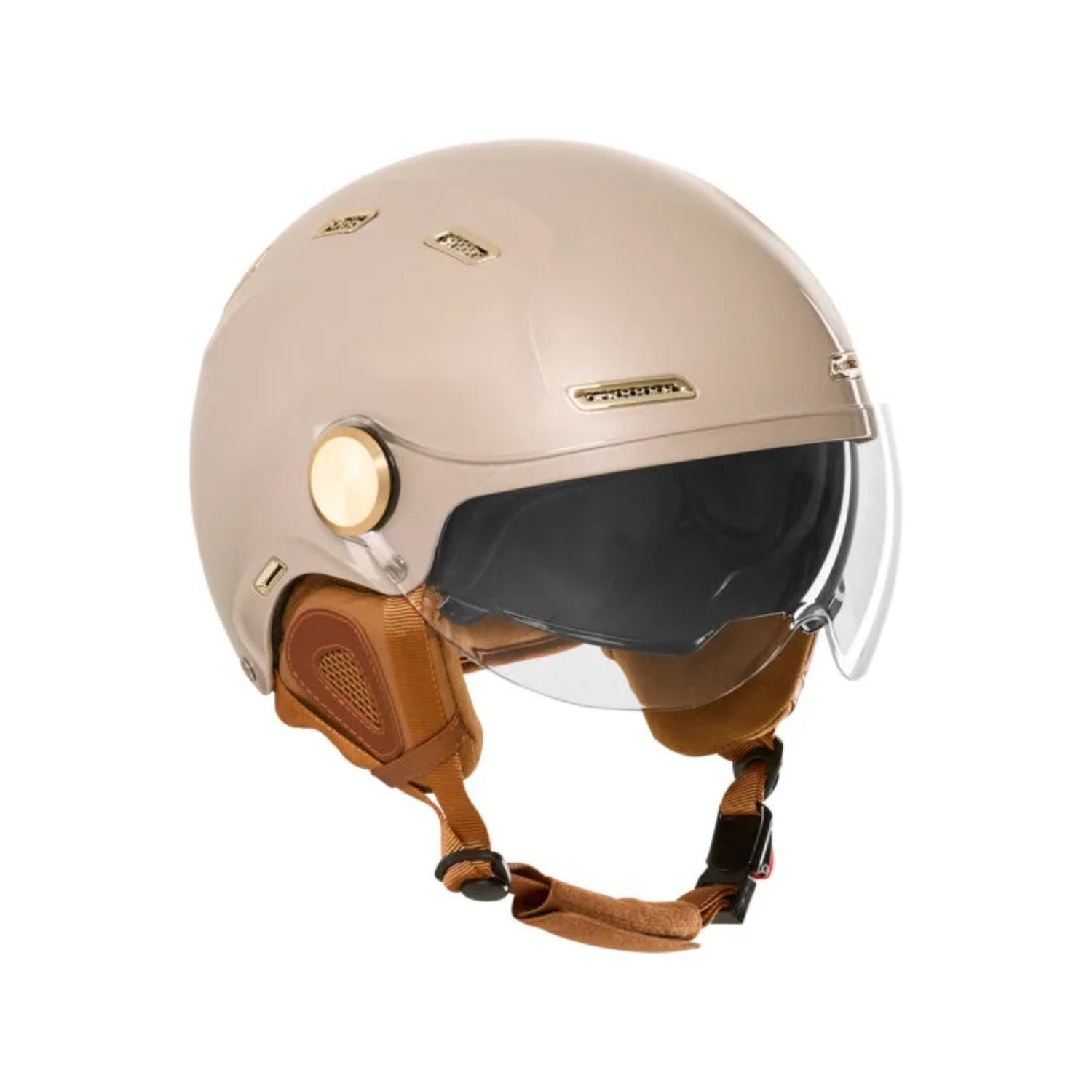 Casque vélo électrique Exklusiv E-Bike II champagne avec visière
