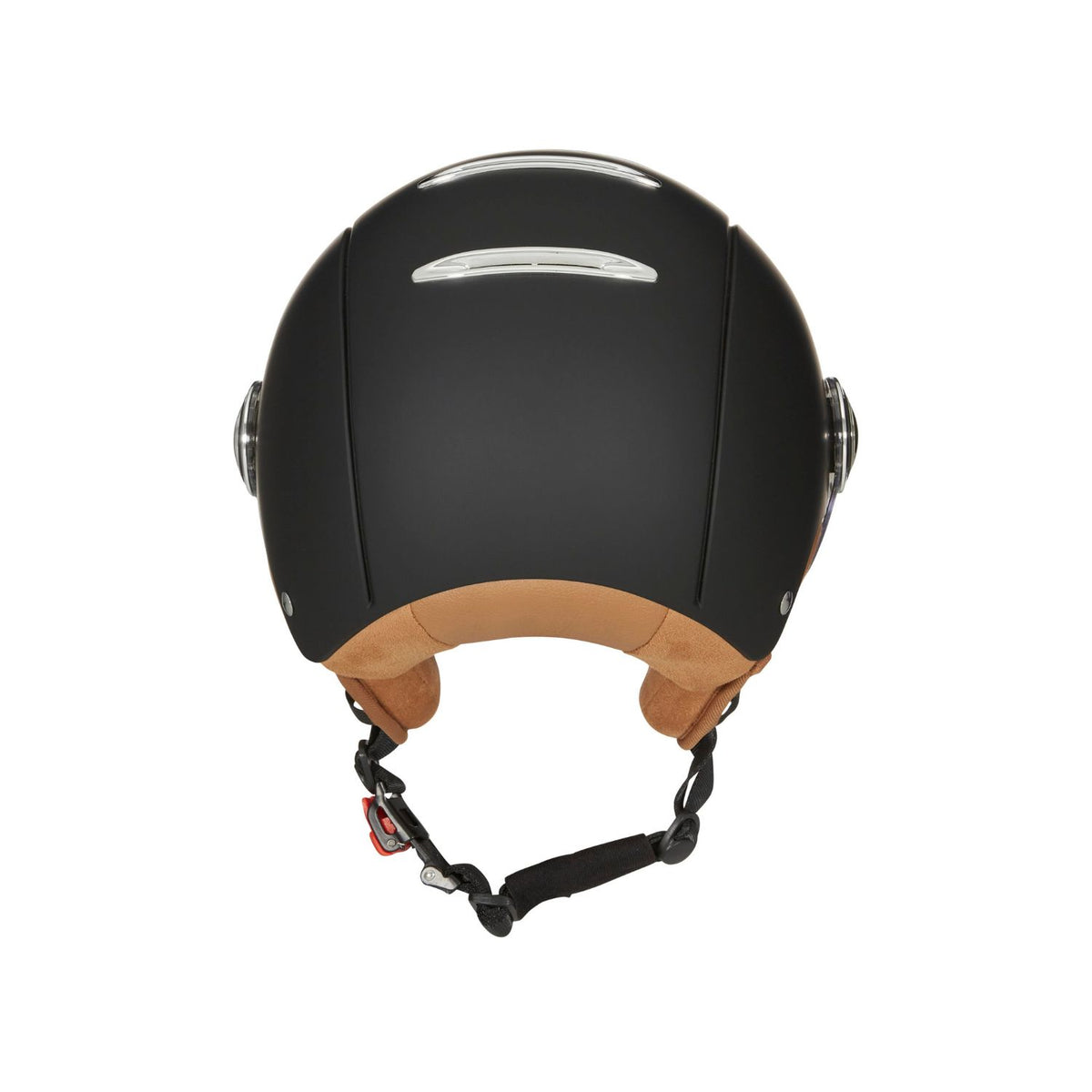 Vue arrière du casque vélo Exklusiv Macadam noir mat