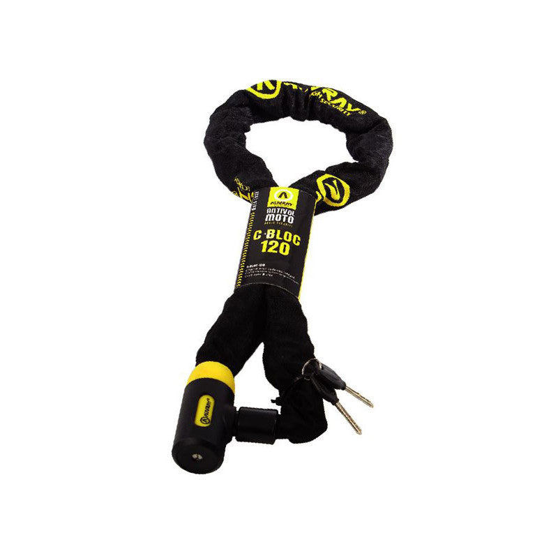 AUVRAY ANTI-THEFT CHAIN C BLOCK Ø10 1.20M + INTEGRATED PADLOCK