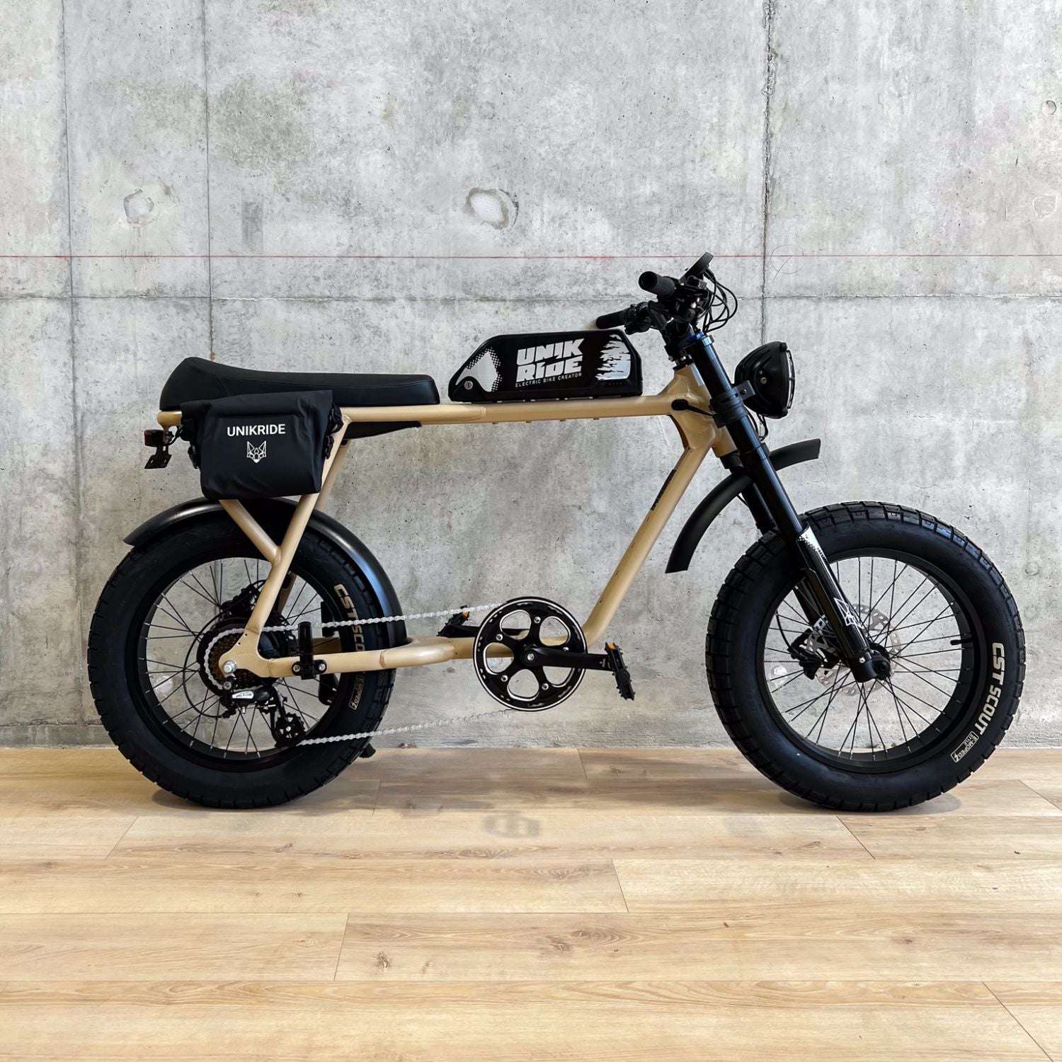 Vélo city XL Unikride couleur sable équipé d&