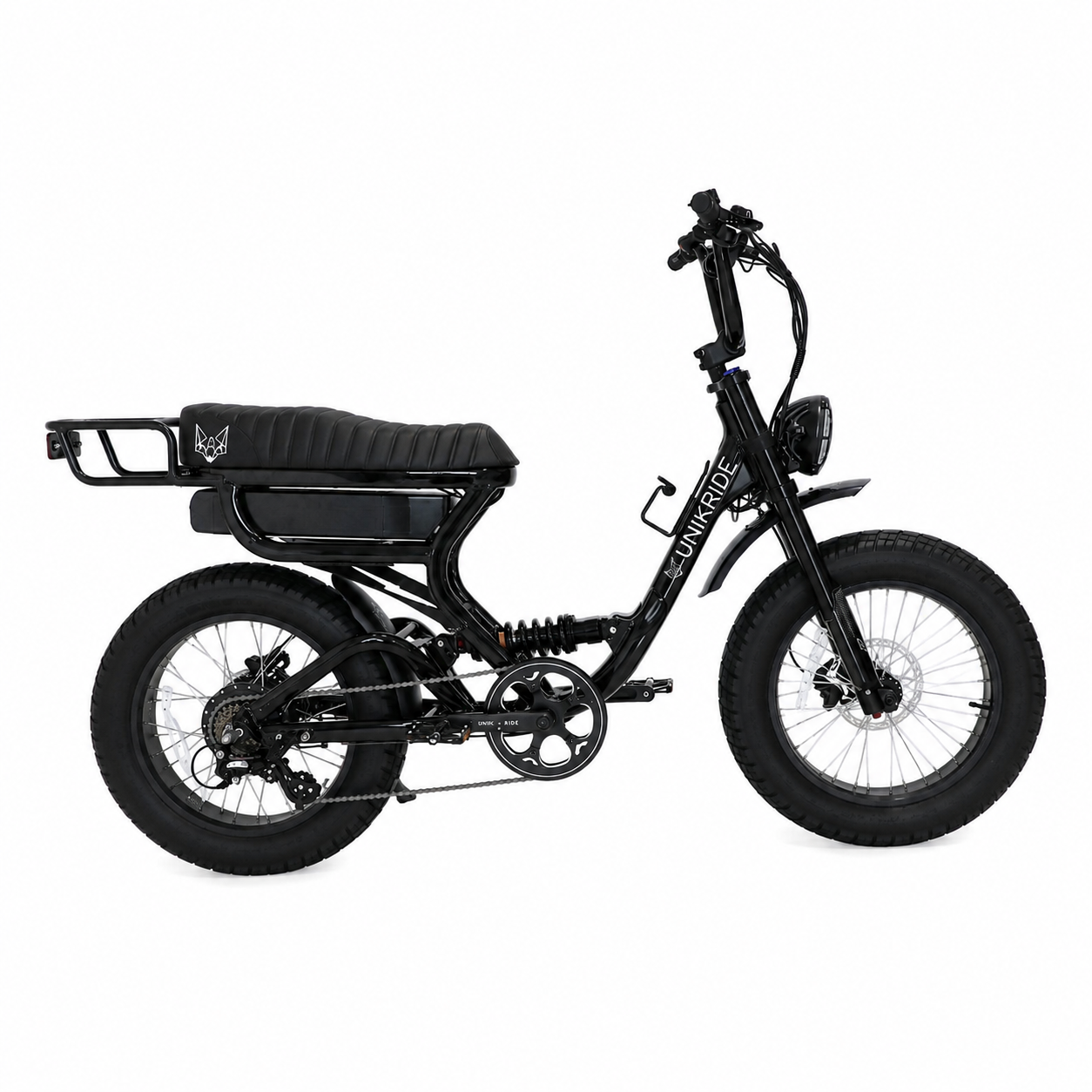 Fatstreet XTrail Sport cadre bas, vélo électrique biplace noir vue de profil