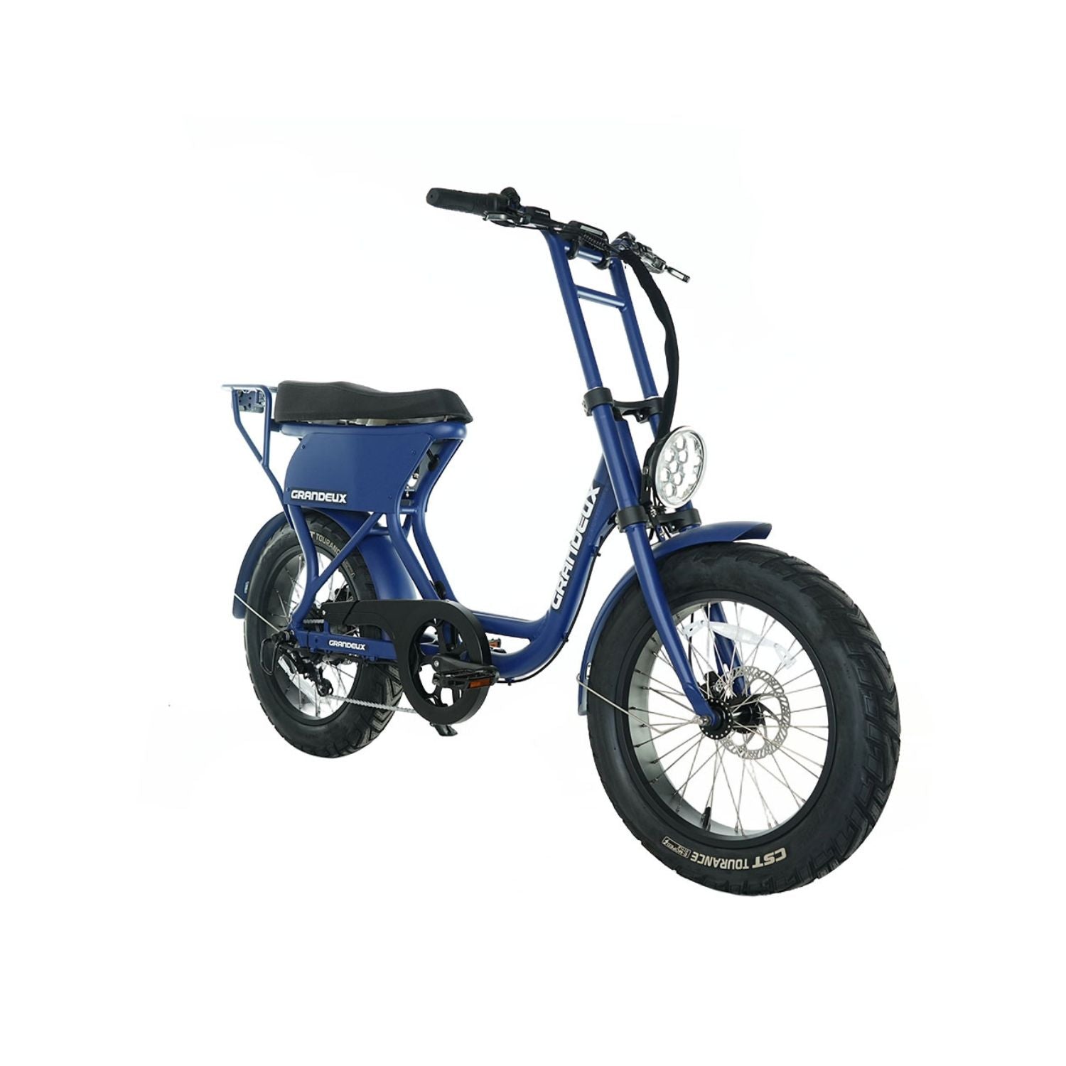 Grandeux Xcite Pro bleu marine vu de trois quarts avec cadre bas