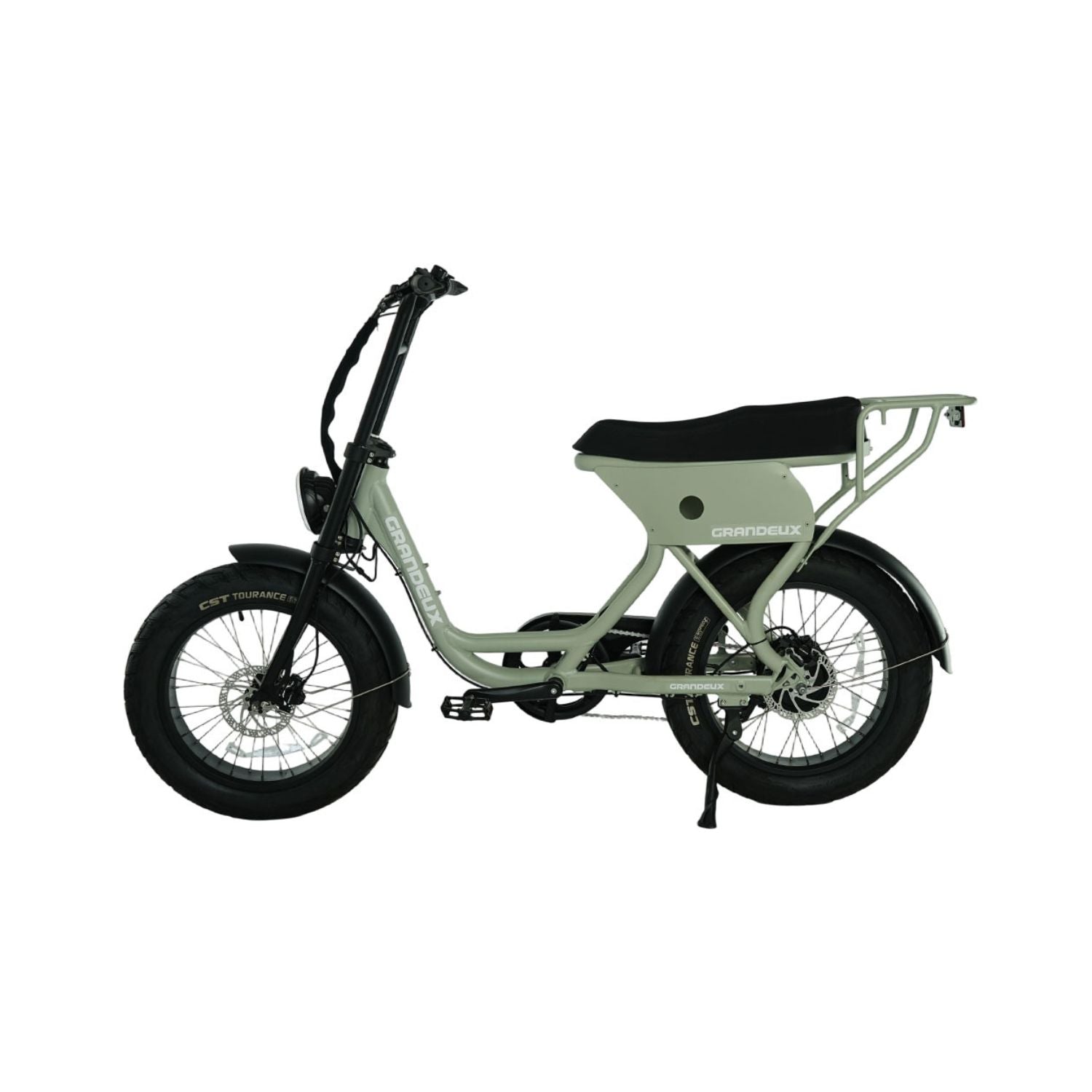 Vélo électrique Grandeux Xcite Pro vert sauge vu du côté gauche