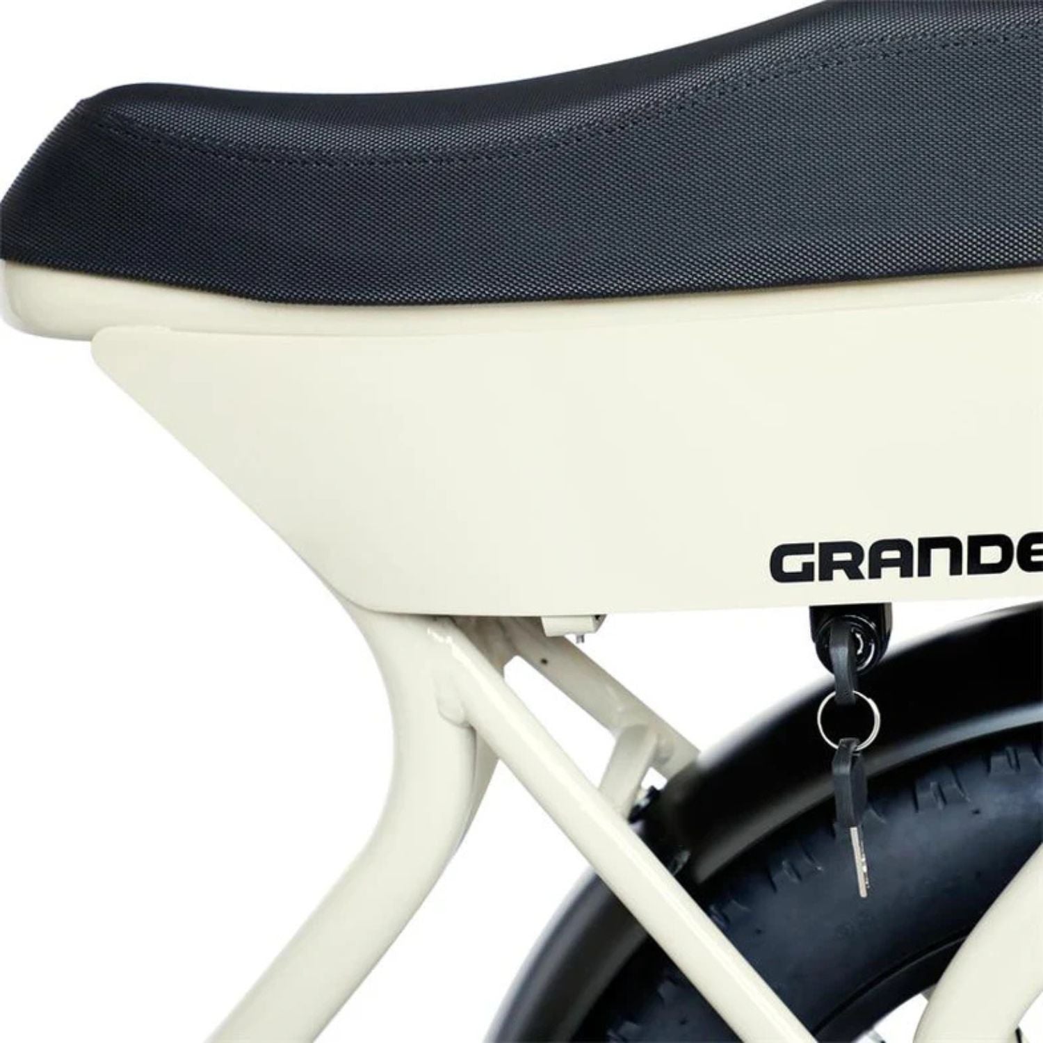 Selle biplace et verrouillage de la batterie du Grandeux Xcite