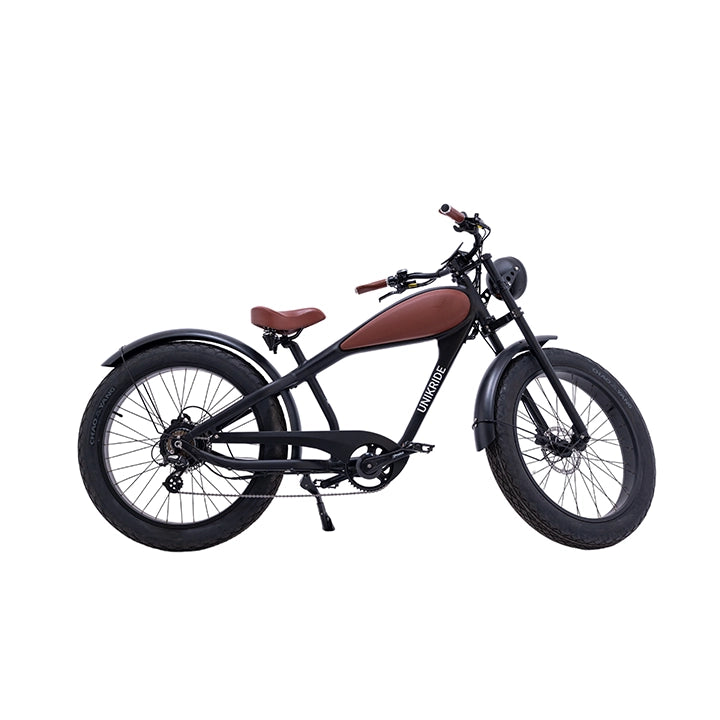electric bobber bicycle Bobber I retro electric bike The vintage fat bike with a chopper look – UNIKRIDE