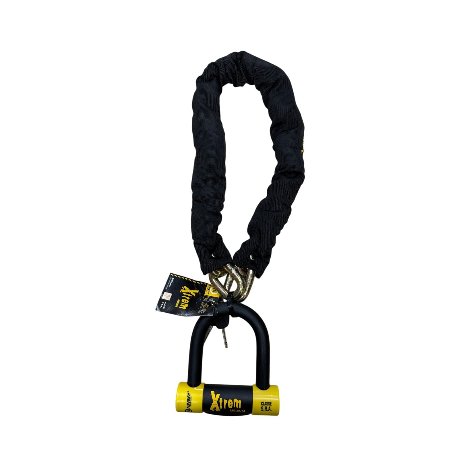 Antivol AUVRAY Xtreme Medium 85 x 100 avec chaîne vue de face