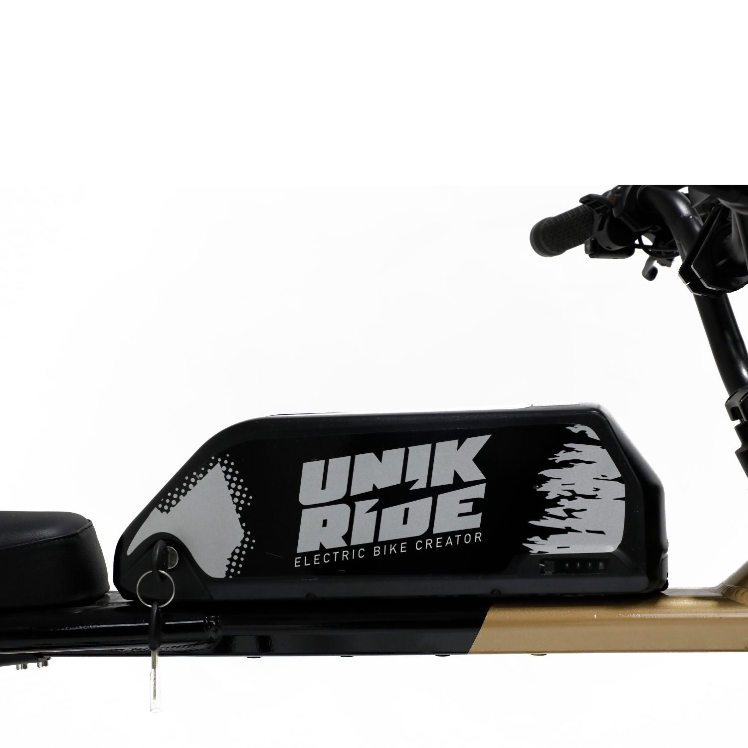 Batterie lithium 960Wh integree au cadre du fatbike biplace CITY XL Unikride