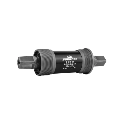 PEDALIER CUADRADO SUNRACE BBS 131mm (caja de 68) CAZUELAS DE ACERO ROSCA INGLESA / BSC / 1.37x24 4710944227543