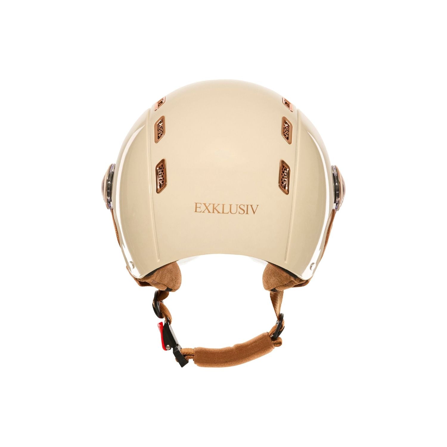 Vue arrière du casque enfant Exklusiv E-Bike Kids crème