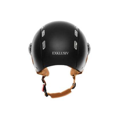 Vue arrière du casque enfant Exklusiv E-Bike Kids noir mat