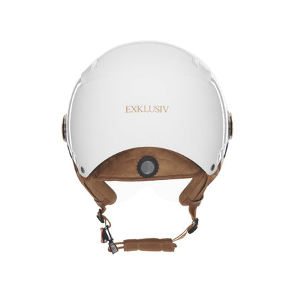 Vue arrière du casque vélo Exklusiv E-Bike II blanc brillant