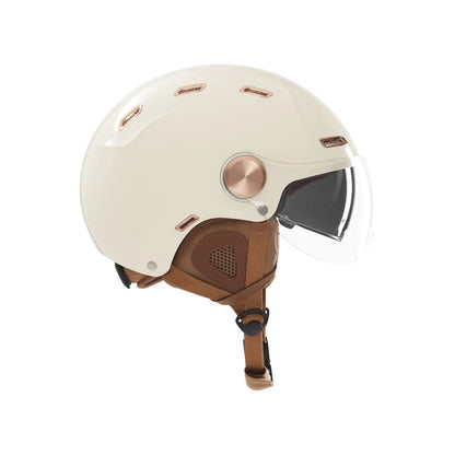 Casque vélo urbain Exklusiv E-Bike II crème vu de profil