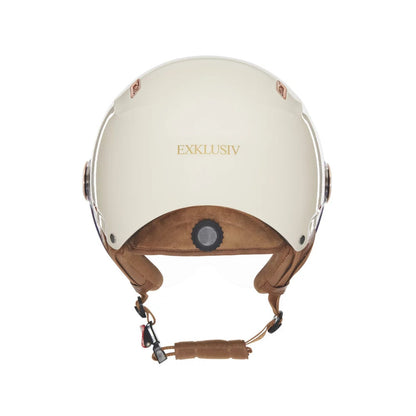 Vue arrière du casque Exklusiv E-Bike II crème avec système de réglage