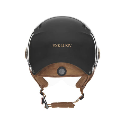 Vue arrière du casque vélo Exklusiv E-Bike II noir brillant