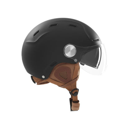 Casque vélo Exklusiv E-Bike II noir mat vu de profil avec écran solaire