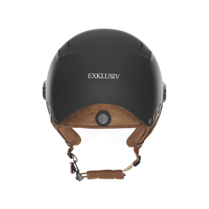 Vue arrière du casque Exklusiv E-Bike II noir mat avec molette de réglage