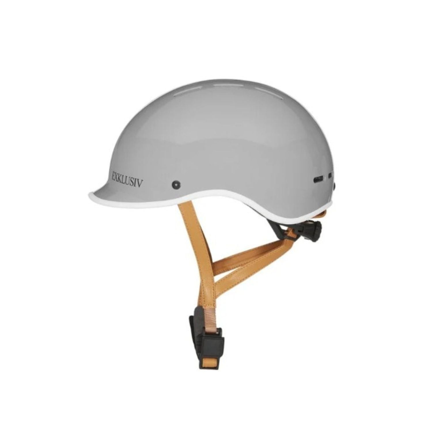 Casque Exklusiv Pure gris nardo avec contour blanc, vue de profil