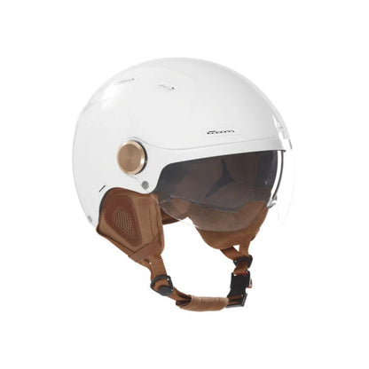Casque vélo électrique Exklusiv E-Bike II blanc brillant avec visière