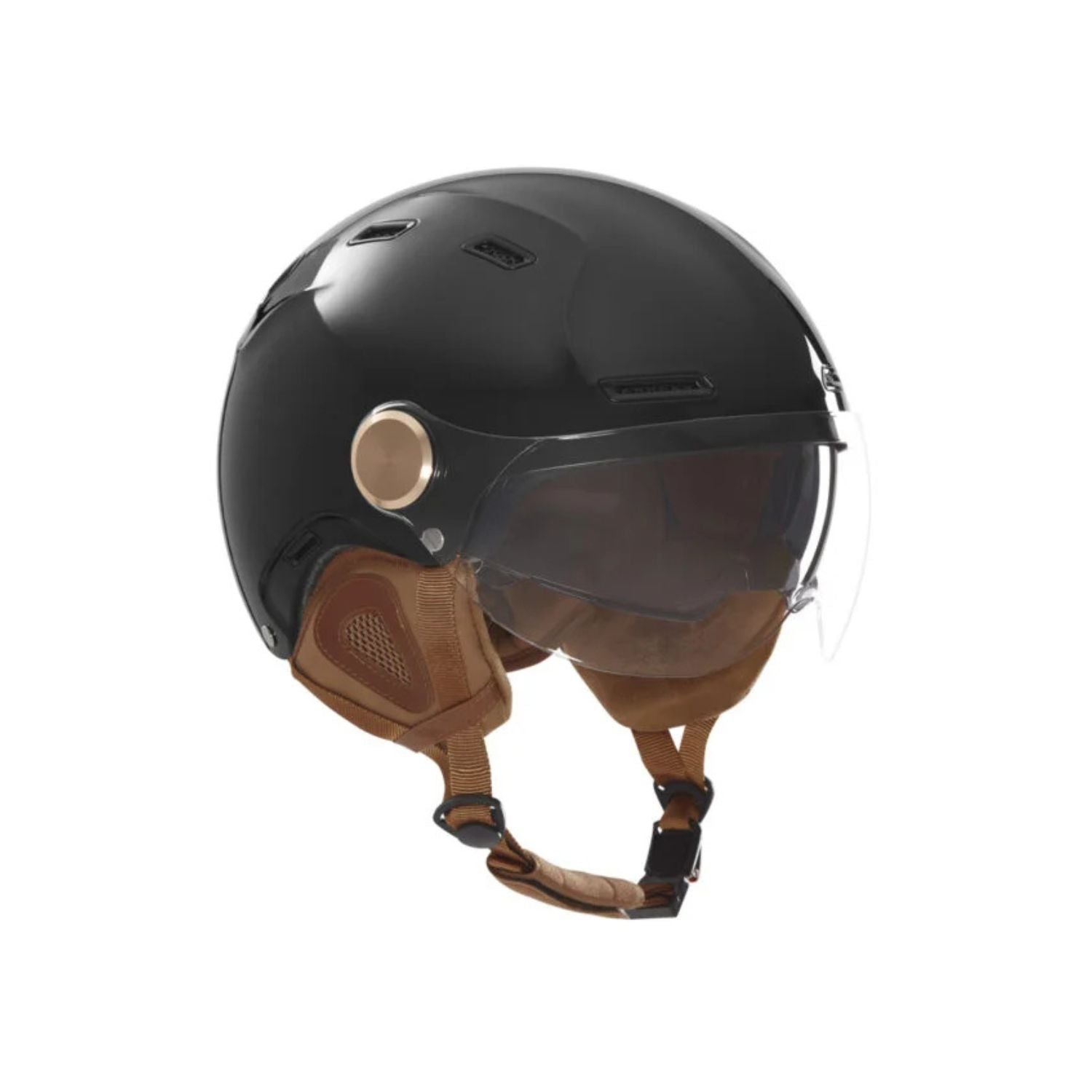Casque vélo électrique Exklusiv E-Bike II noir brillant avec visière