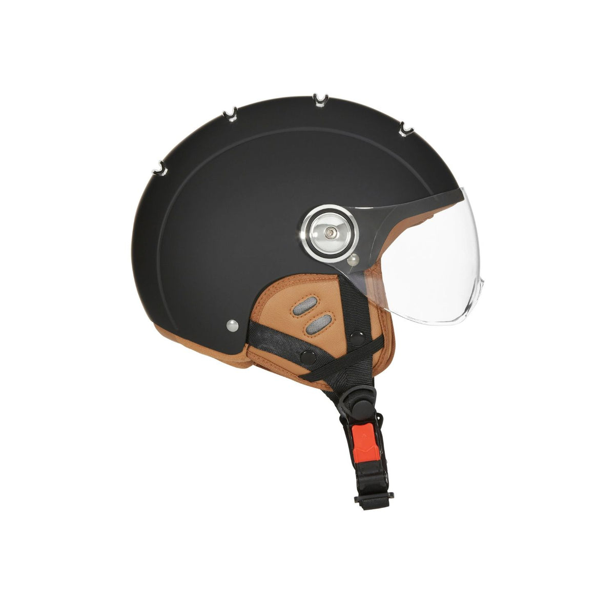 Casque vélo urbain Exklusiv Macadam noir mat vu de profil