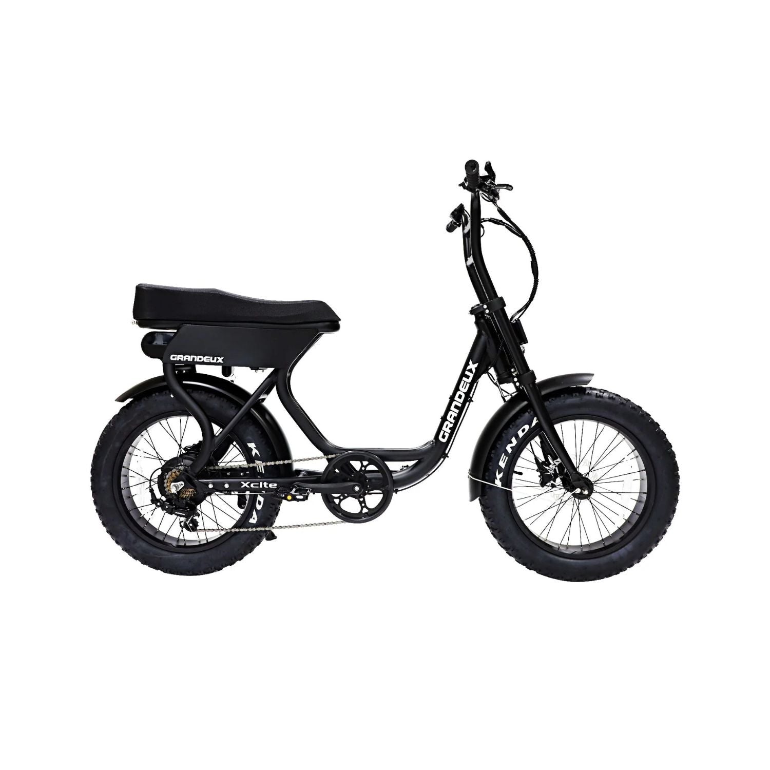 Fatbike biplace Grandeux Xcite noir avec cadre bas
