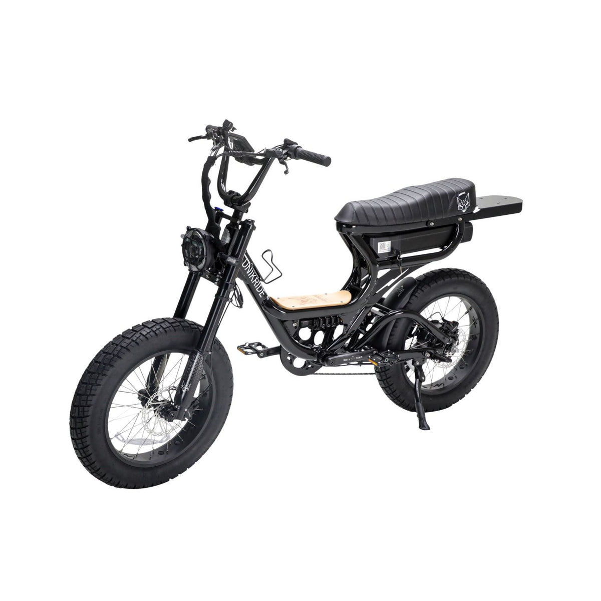 Fatstreet XTrail Sport cadre bas noir, fatbike électrique biplace vue trois quarts avant