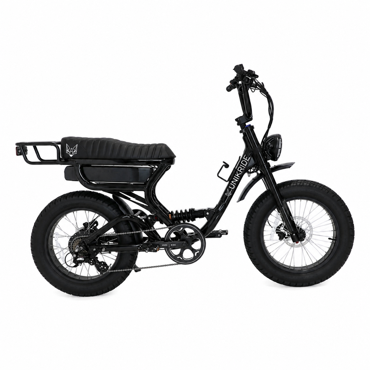 Fatstreet XTrail Sport cadre bas, vélo électrique biplace noir vue de profil