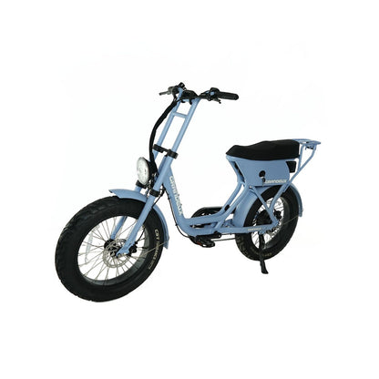 Grandeux Xcite Pro bleu ciel avec cadre bas et pneus larges