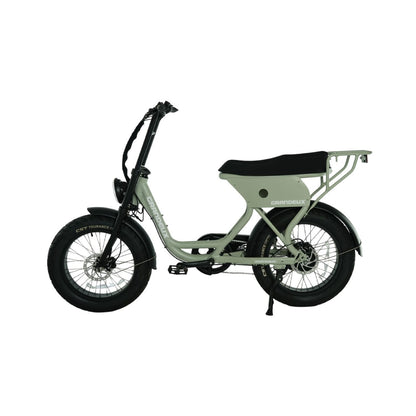 Vélo électrique Grandeux Xcite Pro vert sauge vu du côté gauche