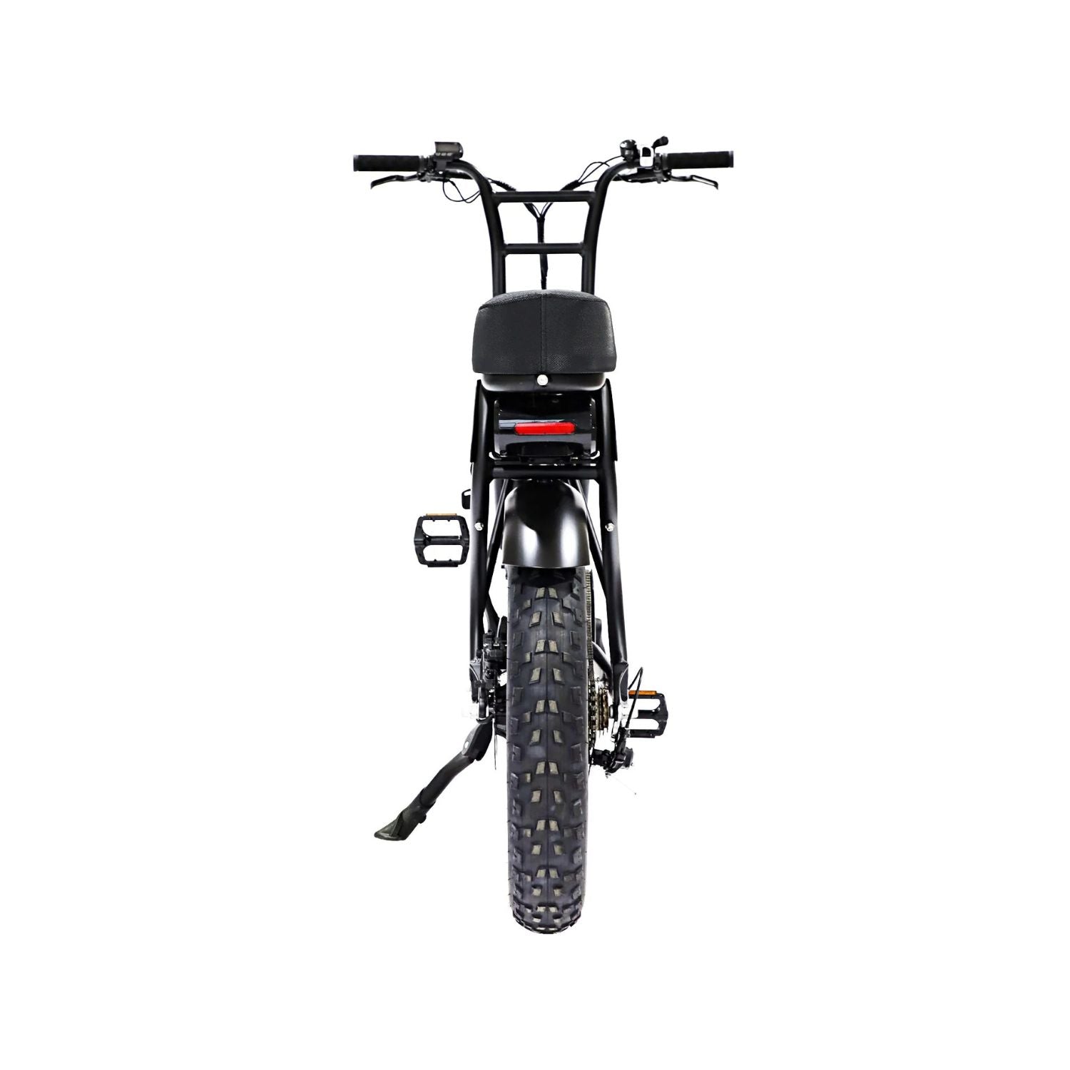 Vue arrière du Grandeux Xcite avec selle longue biplace