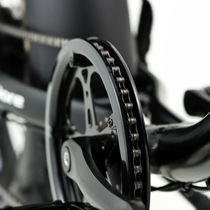 Détail du plateau et de la chaîne du fatbike électrique Grandeux Xplore