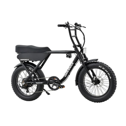 Fatbike électrique Grandeux Xplore noir en vue trois quarts avant