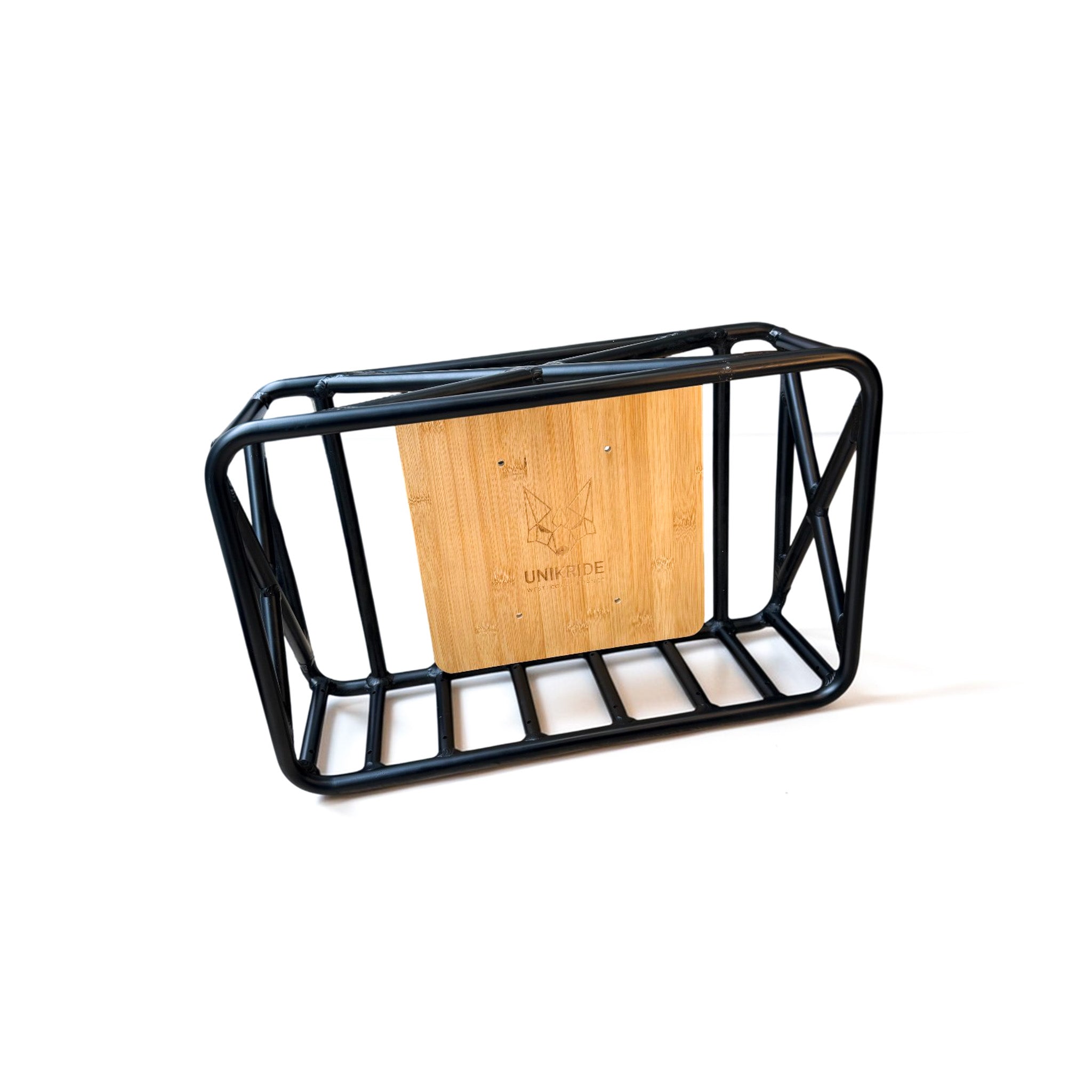 Panier de transport rectangle ouvert avec fond bois compatible Fatstreet Unikride