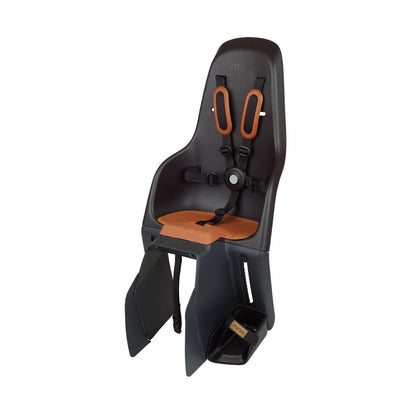 Siège vélo enfant arrière Polisport Minia CFS noir, vue trois quarts avant