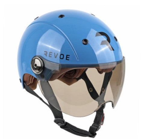 CASCO DE CICLISMO REVOE PREMIUM URBANO-CIUDAD PARA ADULTO AZUL PETRÓLEO TALLA 57-58 VISERA AJUSTABLE, PROTECCIÓN AUDITIVA DESMONTABLE (SE VENDE EN CAJA) COMPATIBLE CON BICICLETAS ELÉCTRICAS Y SCOOTER - HOMOLOGACIÓN EN1078+A1