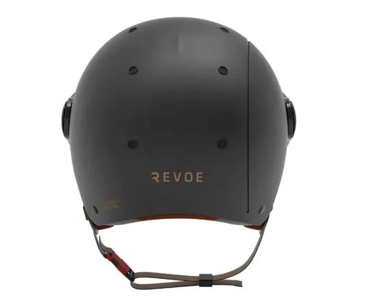 CASCO DE CICLISMO REVOE PREMIUM URBANO-CIUDAD PARA ADULTO NEGRO MATE TALLA 55-56 VISERA AJUSTABLE, PROTECCIÓN AUDITIVA DESMONTABLE (SE VENDE EN CAJA) COMPATIBLE CON BICICLETAS ELÉCTRICAS Y SCOOTER - HOMOLOGACIÓN EN1078+A1