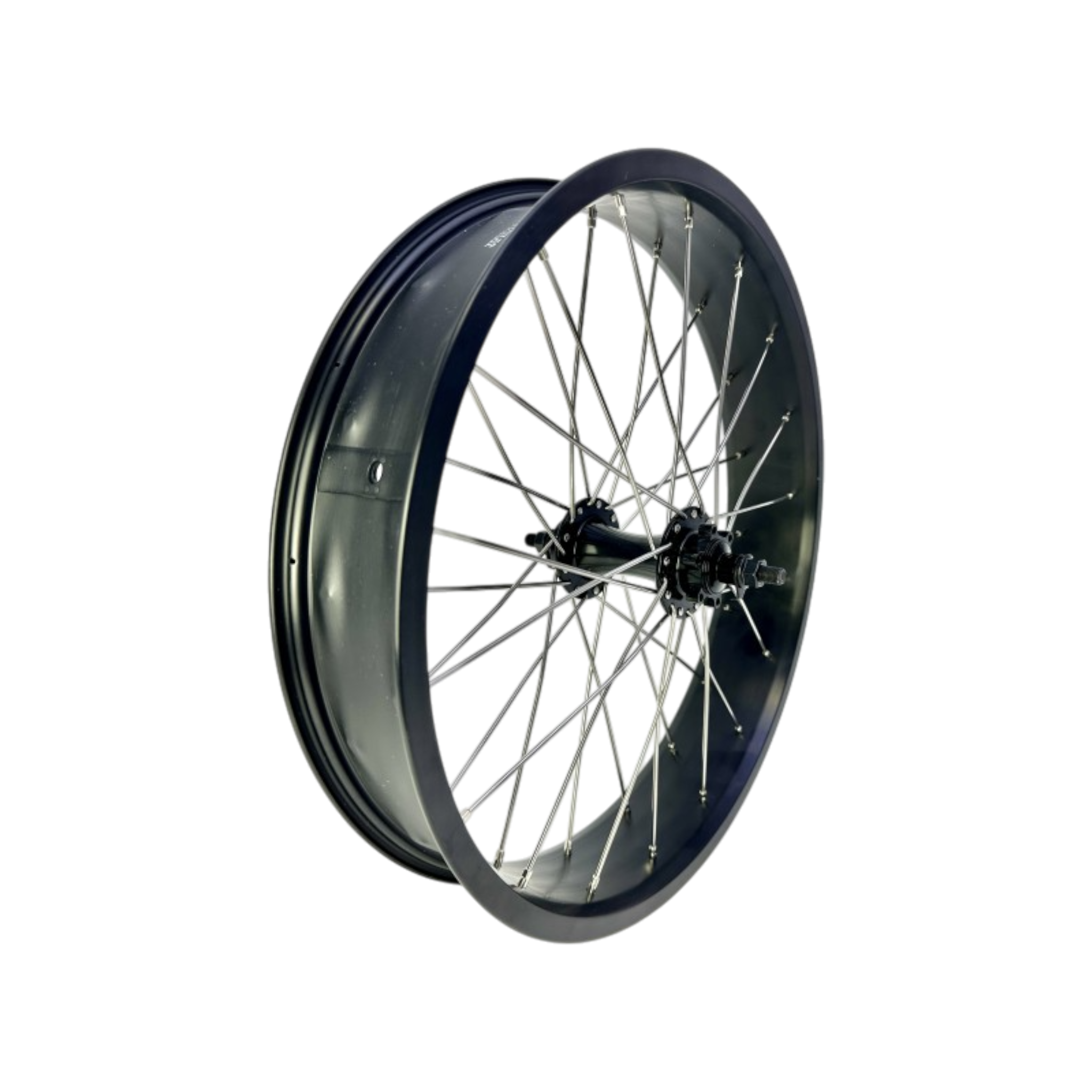 Roue avant 20 x 4 – Jante 80 mm avec moyeu argent (frein à disque)