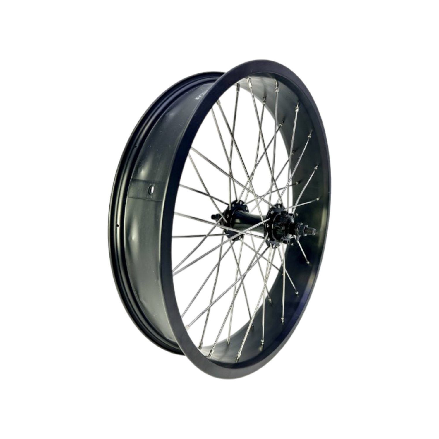 Roue avant 20 x 4 – Jante 80 mm avec moyeu argent (frein à disque)