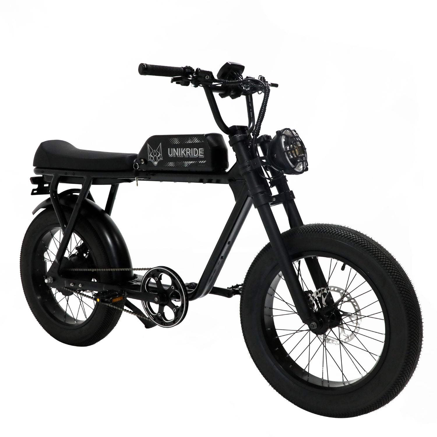 Vélo électrique biplace City XS style fat bike urbain noir mat